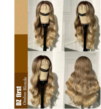 Ombre blonde body wave(human blend)high quality