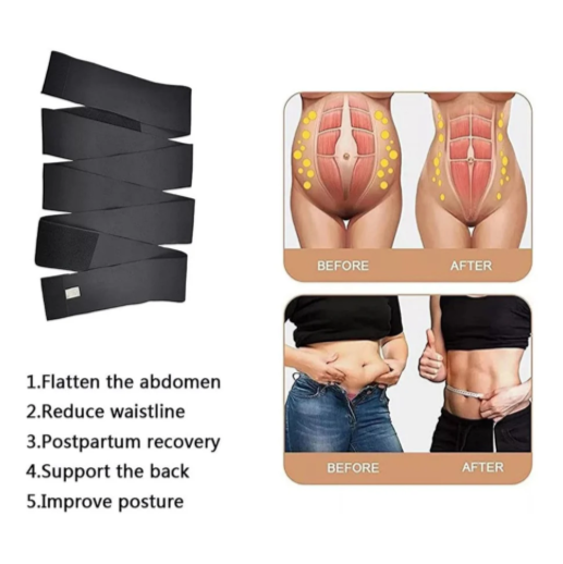 Waist Trainer Corset Wrap Belt with Fat Burning & Weight Lost Cream