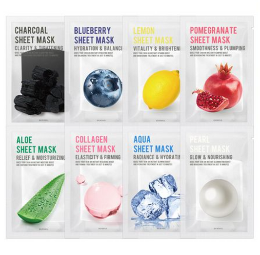 Eunyul Korean Pack of 8 Facial Skin Mask Sheets