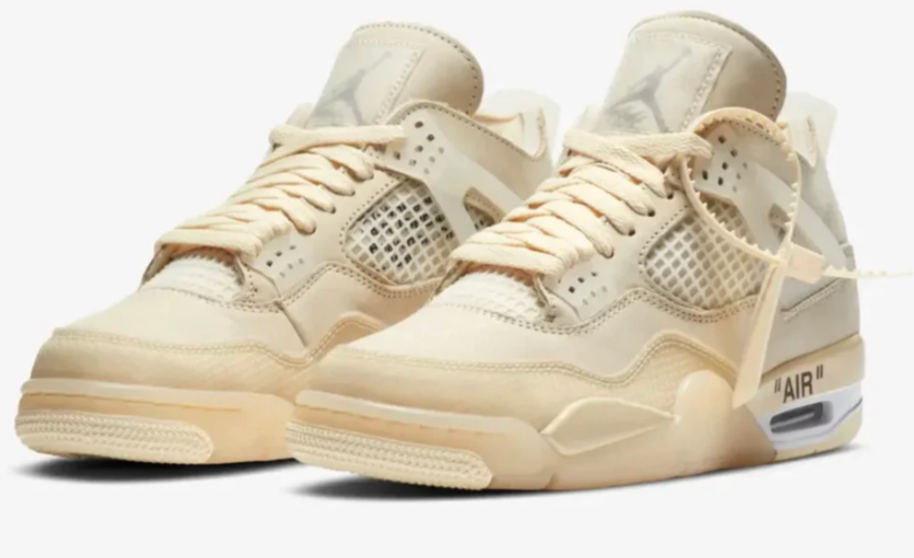 NIKE AIR JORDAN 4 RETRO X OFF-WHITE "SAIL" SNEAKER