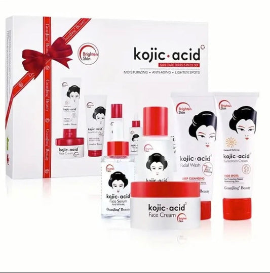 GuanJing Beauty Kojic Acid Skin Care Series 5 Piece Set